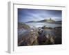 Dunstanburgh Castle with Rocky Coastline in Foreground, Embleton Bay, England-Lee Frost-Framed Photographic Print