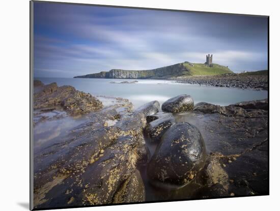 Dunstanburgh Castle with Rocky Coastline in Foreground, Embleton Bay, England-Lee Frost-Mounted Photographic Print