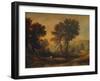 'Dunster Castle: Sunset', c1850, (1935)-Anthony Vandyke Copley Fielding-Framed Giclee Print