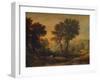 'Dunster Castle: Sunset', c1850, (1935)-Anthony Vandyke Copley Fielding-Framed Giclee Print