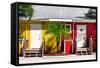Duo Colored Houses - Florida-Philippe Hugonnard-Framed Stretched Canvas