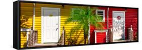 Duo Colored Houses - Florida-Philippe Hugonnard-Framed Stretched Canvas