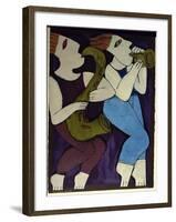 Duo Trumpet Saxophone-Leslie Xuereb-Framed Giclee Print