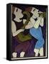 Duo Trumpet Saxophone-Leslie Xuereb-Framed Stretched Canvas