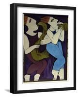 Duo Trumpet Saxophone-Leslie Xuereb-Framed Giclee Print