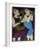 Duo Trumpet Saxophone-Leslie Xuereb-Framed Giclee Print