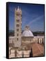 Duomo and 14th Century Campanile, Siena, Tuscany, Italy-Patrick Dieudonne-Framed Stretched Canvas