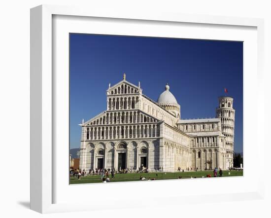 Duomo and Leaning Tower of Pisa, Campo Dei Miracoli, Pisa, Tuscany, Italy-Sergio Pitamitz-Framed Photographic Print