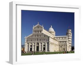 Duomo and Leaning Tower of Pisa, Campo Dei Miracoli, Pisa, Tuscany, Italy-Sergio Pitamitz-Framed Photographic Print