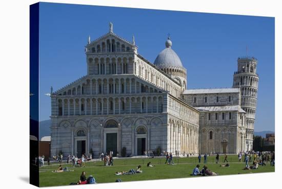 Duomo and Leaning Tower, UNESCO World Heritage Site, Pisa, Tuscany, Italy, Europe-Charles Bowman-Stretched Canvas