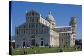 Duomo and Leaning Tower, UNESCO World Heritage Site, Pisa, Tuscany, Italy, Europe-Charles Bowman-Stretched Canvas