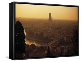 Duomo and River Adige, Verona, Italy-Alan Copson-Framed Stretched Canvas