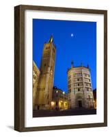 Duomo and the Baptistry, Parma, Emilia Romagna, Italy, Europe-Tondini Nico-Framed Photographic Print