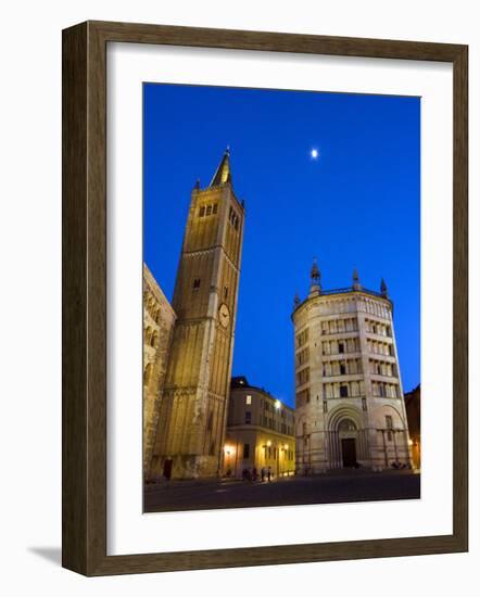 Duomo and the Baptistry, Parma, Emilia Romagna, Italy, Europe-Tondini Nico-Framed Photographic Print