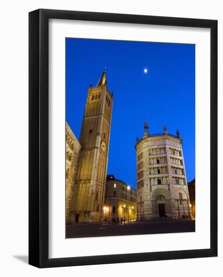 Duomo and the Baptistry, Parma, Emilia Romagna, Italy, Europe-Tondini Nico-Framed Photographic Print