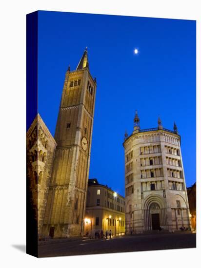 Duomo and the Baptistry, Parma, Emilia Romagna, Italy, Europe-Tondini Nico-Stretched Canvas