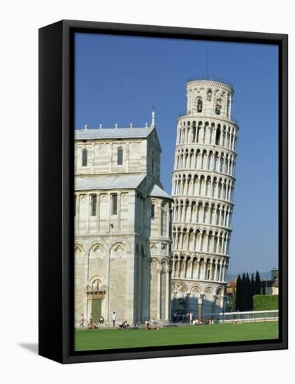 Duomo and the Leaning Tower in the Campo Dei Miracoli, Pisa, Tuscany, Italy-Gavin Hellier-Framed Stretched Canvas