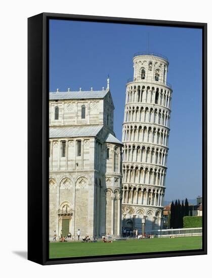 Duomo and the Leaning Tower in the Campo Dei Miracoli, Pisa, Tuscany, Italy-Gavin Hellier-Framed Stretched Canvas