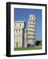 Duomo and the Leaning Tower in the Campo Dei Miracoli, Pisa, Tuscany, Italy-Gavin Hellier-Framed Photographic Print