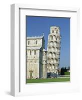 Duomo and the Leaning Tower in the Campo Dei Miracoli, Pisa, Tuscany, Italy-Gavin Hellier-Framed Photographic Print