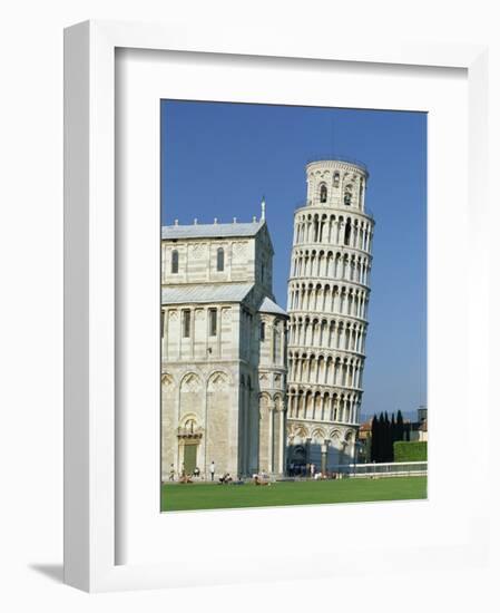 Duomo and the Leaning Tower in the Campo Dei Miracoli, Pisa, Tuscany, Italy-Gavin Hellier-Framed Photographic Print