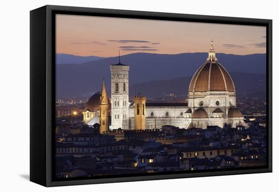 Duomo at Night from Piazza Michelangelo, Florencetuscany, Italy, Europe-Stuart Black-Framed Stretched Canvas