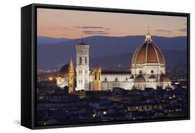 Duomo at Night from Piazza Michelangelo, Florencetuscany, Italy, Europe-Stuart Black-Framed Stretched Canvas