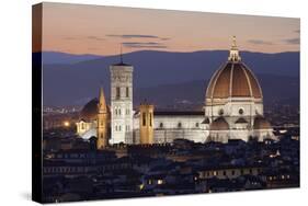 Duomo at Night from Piazza Michelangelo, Florencetuscany, Italy, Europe-Stuart Black-Stretched Canvas