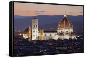 Duomo at Night from Piazza Michelangelo, Florencetuscany, Italy, Europe-Stuart Black-Framed Stretched Canvas