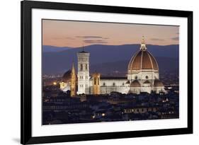 Duomo at Night from Piazza Michelangelo, Florencetuscany, Italy, Europe-Stuart Black-Framed Photographic Print