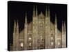 Duomo at Night, Milan, Lombardy, Italy, Europe-Vincenzo Lombardo-Stretched Canvas