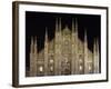 Duomo at Night, Milan, Lombardy, Italy, Europe-Vincenzo Lombardo-Framed Photographic Print