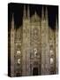 Duomo at Night, Milan, Lombardy, Italy, Europe-Vincenzo Lombardo-Stretched Canvas