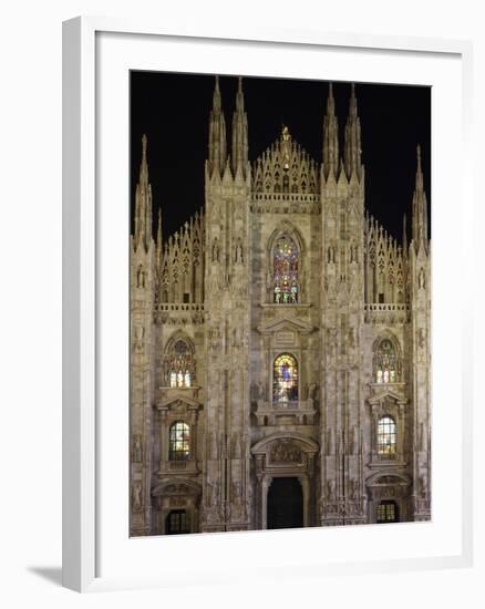 Duomo at Night, Milan, Lombardy, Italy, Europe-Vincenzo Lombardo-Framed Photographic Print