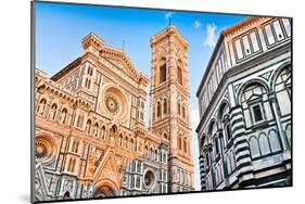 Duomo & Baptistry in Florence-null-Mounted Art Print