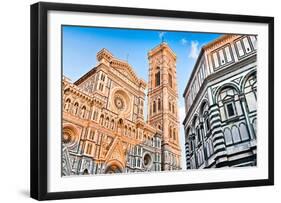 Duomo & Baptistry in Florence-null-Framed Art Print