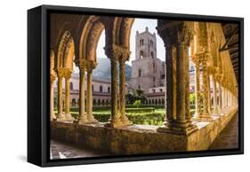 Duomo Di Monreale at Sunset (Monreale Cathedral)-Matthew Williams-Ellis-Framed Stretched Canvas