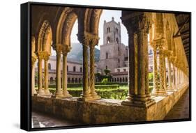 Duomo Di Monreale at Sunset (Monreale Cathedral)-Matthew Williams-Ellis-Framed Stretched Canvas