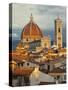 Duomo, Florence Cathedral at Sunset, Basilica of Saint Mary of the Flower, Florence, Italy-Adam Jones-Stretched Canvas