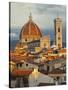 Duomo, Florence Cathedral at Sunset, Basilica of Saint Mary of the Flower, Florence, Italy-Adam Jones-Stretched Canvas