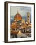 Duomo, Florence Cathedral at Sunset, Basilica of Saint Mary of the Flower, Florence, Italy-Adam Jones-Framed Photographic Print