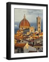 Duomo, Florence Cathedral at Sunset, Basilica of Saint Mary of the Flower, Florence, Italy-Adam Jones-Framed Photographic Print