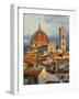 Duomo, Florence Cathedral at Sunset, Basilica of Saint Mary of the Flower, Florence, Italy-Adam Jones-Framed Photographic Print