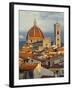 Duomo, Florence Cathedral at Sunset, Basilica of Saint Mary of the Flower, Florence, Italy-Adam Jones-Framed Photographic Print