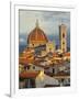 Duomo, Florence Cathedral at Sunset, Basilica of Saint Mary of the Flower, Florence, Italy-Adam Jones-Framed Photographic Print