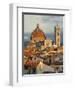 Duomo, Florence Cathedral at Sunset, Basilica of Saint Mary of the Flower, Florence, Italy-Adam Jones-Framed Photographic Print