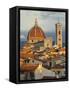 Duomo, Florence Cathedral at Sunset, Basilica of Saint Mary of the Flower, Florence, Italy-Adam Jones-Framed Stretched Canvas