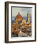 Duomo, Florence Cathedral at Sunset, Basilica of Saint Mary of the Flower, Florence, Italy-Adam Jones-Framed Premium Photographic Print