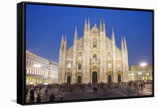 Duomo (Milan Cathedral), Milan, Lombardy, Italy, Europe-Christian Kober-Framed Stretched Canvas