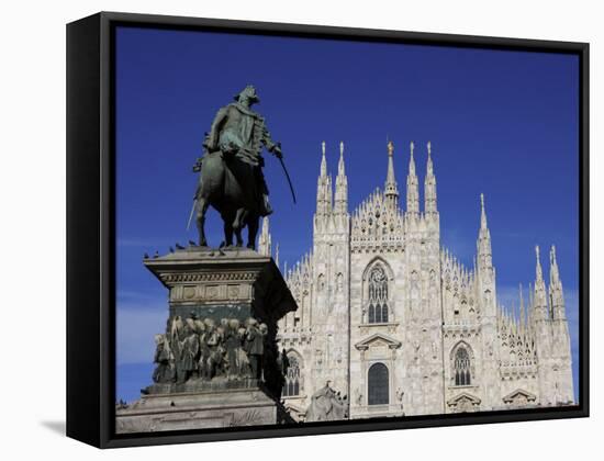 Duomo, Milan, Lombardy, Italy, Europe-Vincenzo Lombardo-Framed Stretched Canvas